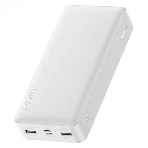 Зовнішній акумулятор Baseus Bipow Digital Display 15 W 20000 mAh (PPDML-J02) Білий - фото 2