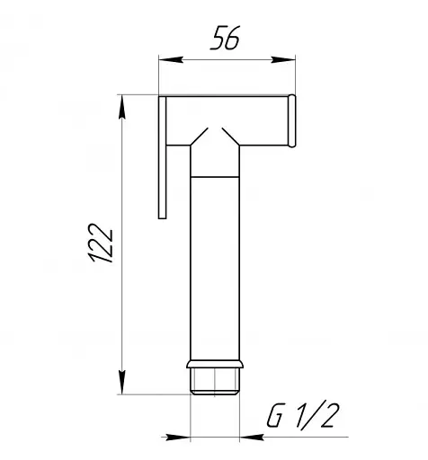 Стоп-лейка душевая гигиеническая Globus Lux S-277 латунь Хром 30412 - фото 2