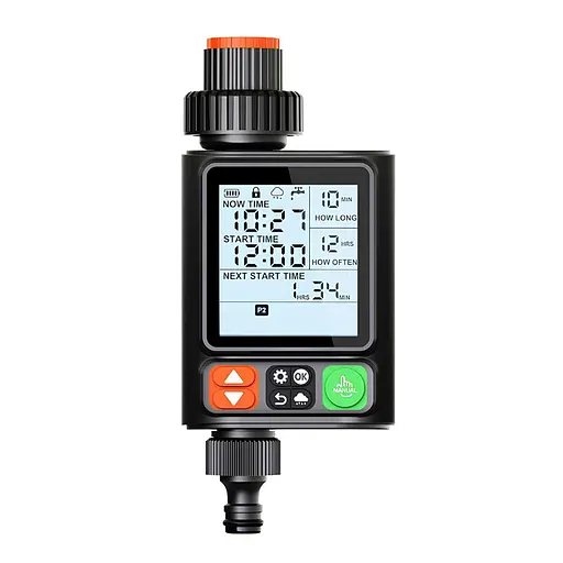 Программируемый таймер подачи воды XON WaterTimer X344 для полива (XWTDCS312401B 3497) Черный - фото 1