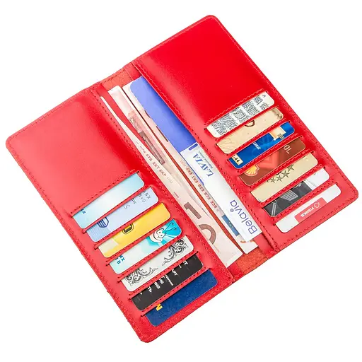 Женский кожаный кошелек Shvigel 18х9х1 см acs0016028 - фото 4