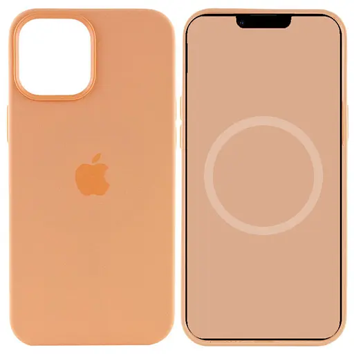 Чехол Epik Silicone case AAA с Magsafe и анимацией для Apple iPhone 15, 6.1 Оранжевый/Orange Sorbet