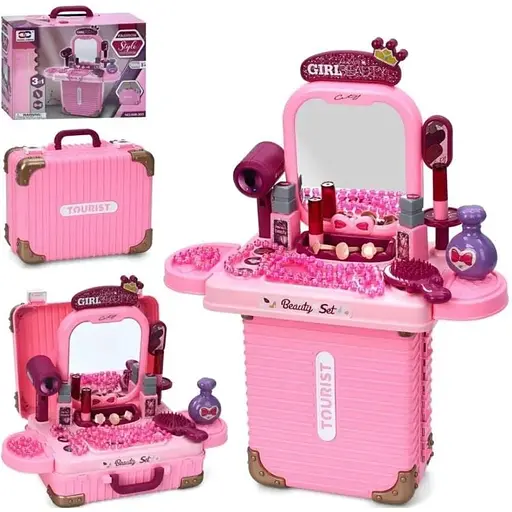 Трюмо 3в1 з аксесуарами іграшковий косметичний столик для маленьких модниць - фото 1