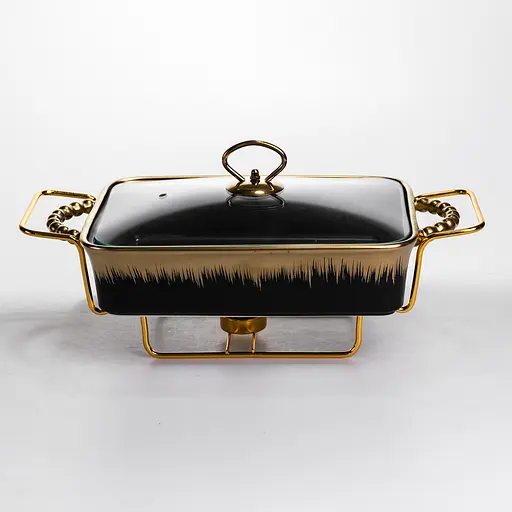 Мармит настольный Yiwu прямоугольный с подогревом 35.5х19х15.5 см на металлической подставке с крышкой мармитница для первых блюд ML1106-13 - фото 5