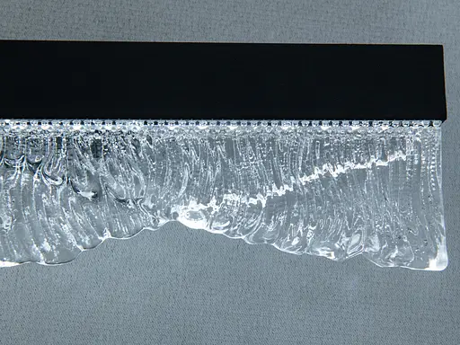 Настінний LED бра-планка Romin чорна 11 Вт скло - фото 4