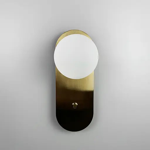 Бра з білим плафоном в латунному корпусі Line F WJ 57/1 AB - фото 4