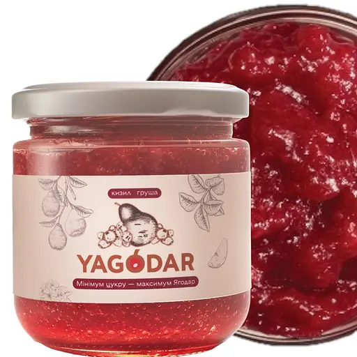 Набор джемов Yagodar 4 вкуса: Клюква, Апельсин, Кизил-Груша, Ананас 840 г - фото 3