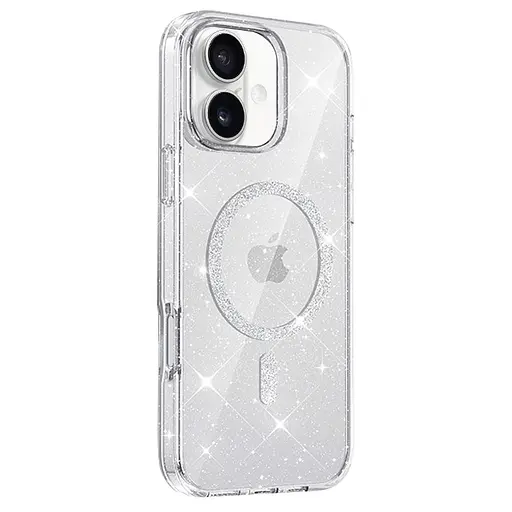 Чохол Epik TPU Eclipse Sparkle MagFit для Apple iPhone 16, 6.1 Clear - фото 2