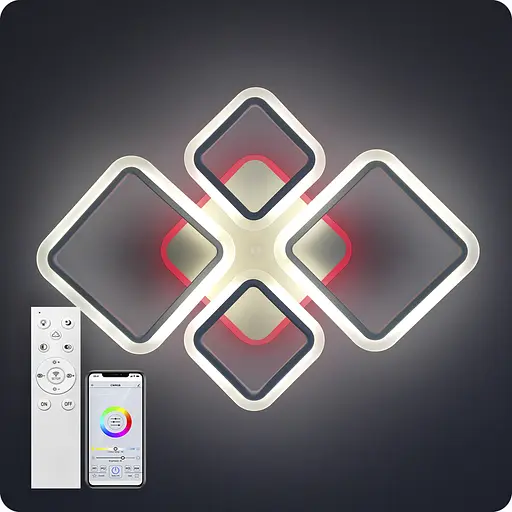 Люстра світлодіодна 517 Light 3color з пультом 96Вт Білий (01719) - фото 11