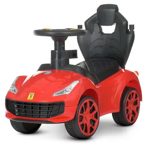 Детская каталка-толокар с родительской ручкой M 4741-3 музыка, свет - фото 4