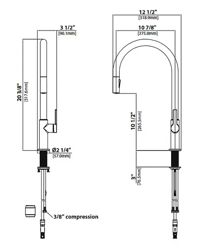 Смеситель для кухни Kraus Oletto KPF-2820SFS Нержавеющая сталь - фото 5