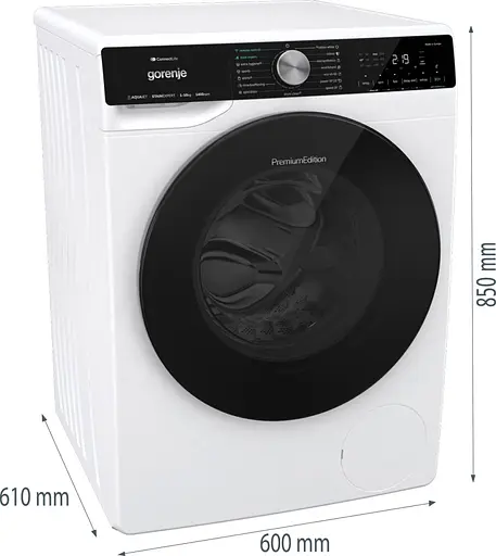 Стиральная машина Gorenje фронтальная 10 кг 1400 A+++ 60 см инвертор дисплей пара Wi-Fi подсветка барабана белый - фото 9