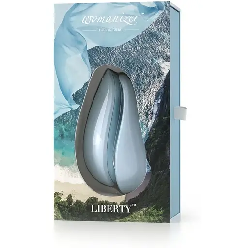 Вакуумний кліторальний стимулятор Womanizer Liberty Blue - фото 7