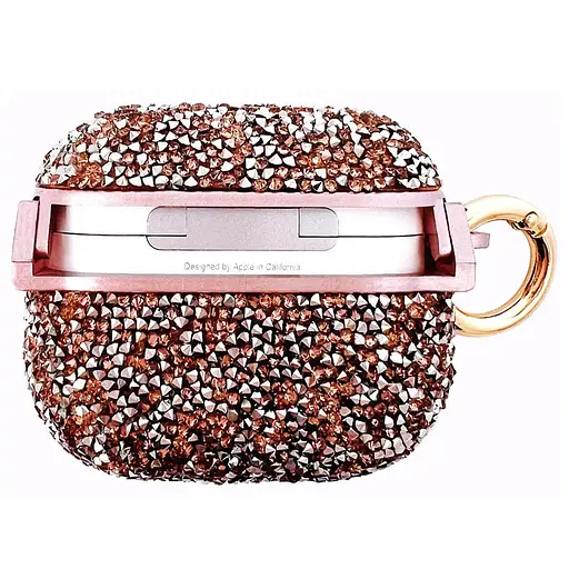 TPU чохол Bling World Rock Diamond для навушників AirPods 3 Рожевий - фото 3