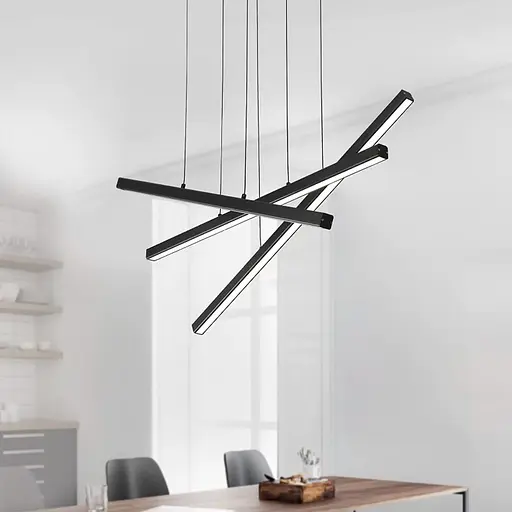 Чорна каскадна Led люстра Ø 80 см | Арт. A 55069-800 BK | Line F - фото 1