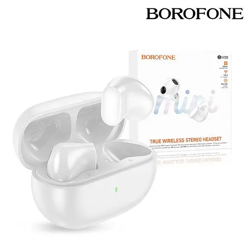 Наушники Borofone BW39 Enjoy true wireless BT headset White - фото 2