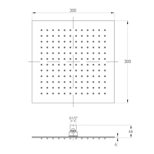Верхній душ 300 мм Volle Cascada 16008104, Хром - фото 2