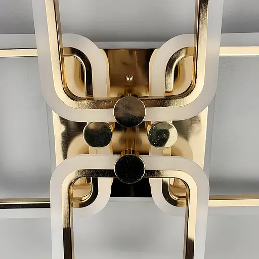 Золота LED люстра на 2+2 ріжки квадратної форми Line.F A 2503/2+2 RGB GD - фото 5