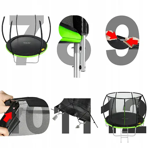 Батут с внутренней сеткой 4FIZJO Premium 10FT 312 см 4FJ0365 Black/Green (P-5907739314178) - фото 6