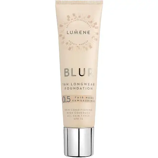 Тональна основа Lumene Blur 16H Longwear Foundation SPF15 відтінок 0.5 (Fair Nude) 30 мл - фото 1