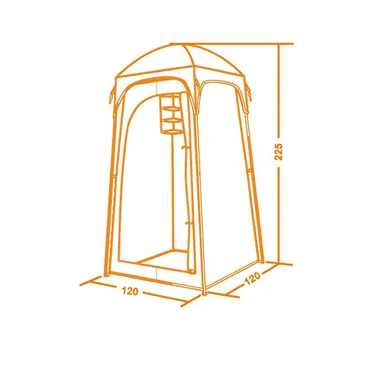 Туристичний тент Кемпінг для туалету або душу (Бежевий) - фото 3