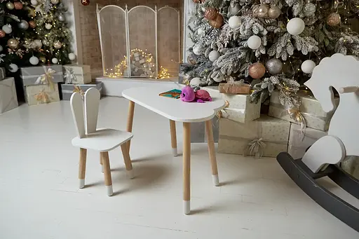 Дитячий столик Хмарка і стільчик Зайчик (Білий) - фото 8