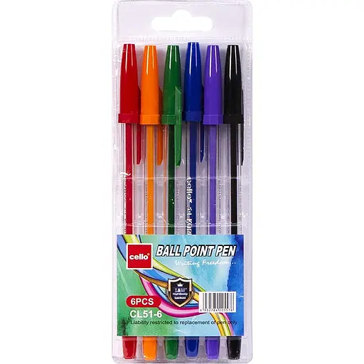 Набор шариковых ручек Cello КОРВИНА CL51-6 Bambi 6 цветов