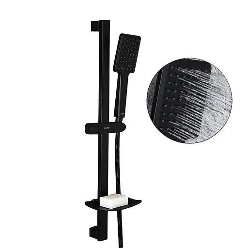 Душовий гарнітур Gappo G8013, Чорний матовий - фото 3