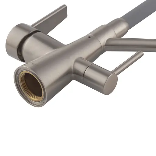 Смеситель для кухни на две воды с гибким изливом Koer KB-72003-02 KR3374 Нержавеющая сталь - фото 8