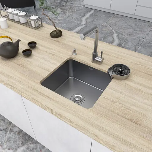 Кухонная мойка из нержавеющей стали 45 см под столешницу Nett NS-4643, Нержавеющая сталь - фото 5