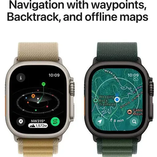 Смарт-часы Apple Watch Ultra 2 GPS+Cellular 49mm Black Titan. Case w. Dark Green Alpine Loop - Medium MX4R3 - фото 5