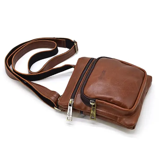 Чоловіча шкіряна сумка через плече TARWA 19х17х5 см sum0025705 - фото 7