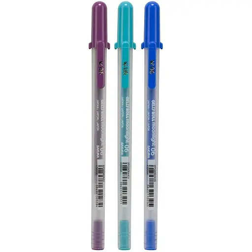 Набор гелевых ручек Sakura Moonlight 06 Galaxy 3цв - фото 5