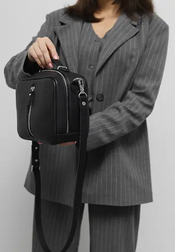 Жіноча шкіряна сумка Avenue Чорний краст - фото 8