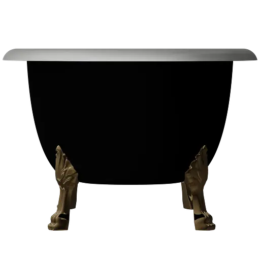 Ванна отдельностоящая глянцевая Amdcon Olmpa 180x90 черная из литого камня золотые ножки OLMPA_180_nzhk-g_BLACK_HL Черный - фото 9