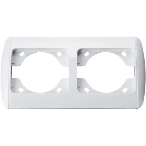 Рамка Brille двойная белая MB-2F wh
