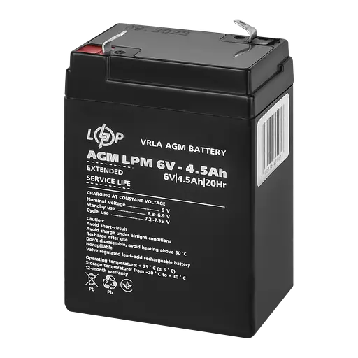Аккумулятор AGM LPM 6V – 4.5 Ah - фото 3