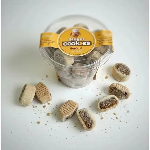 Лакомство для собак Печенье Ginger Cookies Beef Roll 130 г  - фото 3