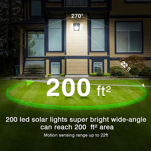 Набір 4 шт Сонячні ліхтарі на відкритому повітрі — 200 світлодіодних сонячних ліхтарів безпеки - фото 3