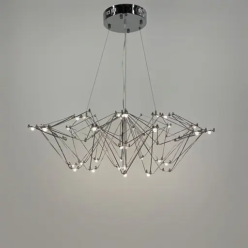 Невагома срібна люстра Ø 80 см | Арт. MJ 206-800 CH | Line F - фото 4