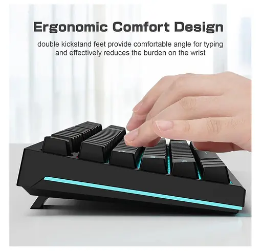 Клавиатура игровая механическая Aula Mechanical F-3032 Black keycaps + 21 Yellow keys KRGD Brown - фото 6