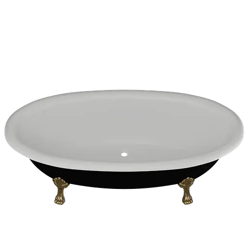 Ванна отдельностоящая глянцевая Amdcon Olmpa 180x90 черная из литого камня золотые ножки OLMPA_180_nzhk-g_BLACK_HL Черный - фото 7