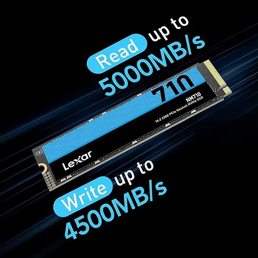 Накопичувач SSD Lexar m.2 NVMe 1TB NM710 1Tb PCI-E 4.0x4 (LNM710X01T-RNNNG) (LNM710X001T-RNNNG) - фото 4