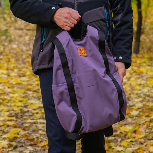 Рюкзак-антивор OOLOO Капля 45х27х14 см, фиолетовый 2183 - фото 7