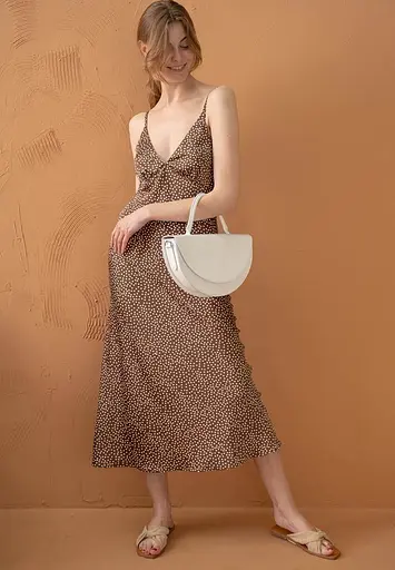 Жіноча шкіряна сумка Сhris maxi біла - фото 2