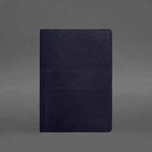 Кожаный блокнот А5 (софт-бук) 9.3 синий Краст - фото 6