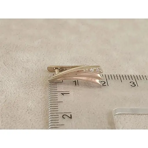 Золотые серьги с бриллиантами. 942328 - фото 6