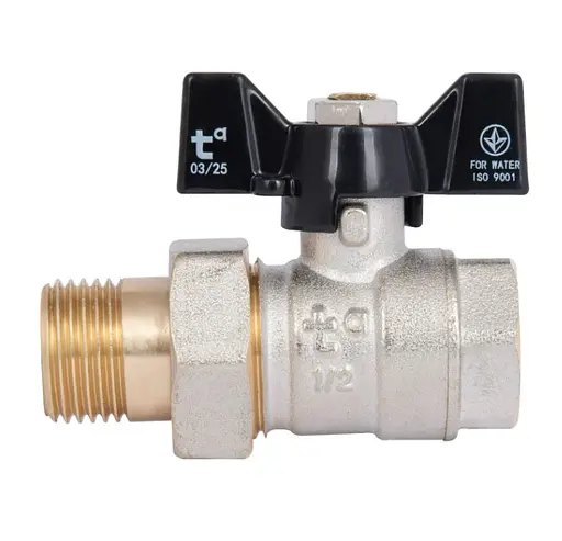 Кран шаровой Thermo Alliance "Американка" Base 1/2"ВН прямой, PN40, бабочка SD221W15 - фото 2