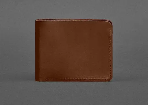 Кожаный портмоне 4.4 (с зажимом) светло-коричневый Crazy Horse - фото 1