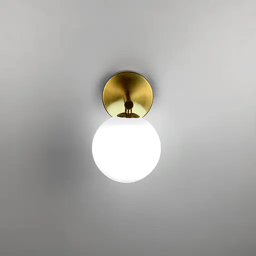 Бра Sphere Lampardi у латунному корпусі з білим плафоном Line F WB 13/1 - фото 6