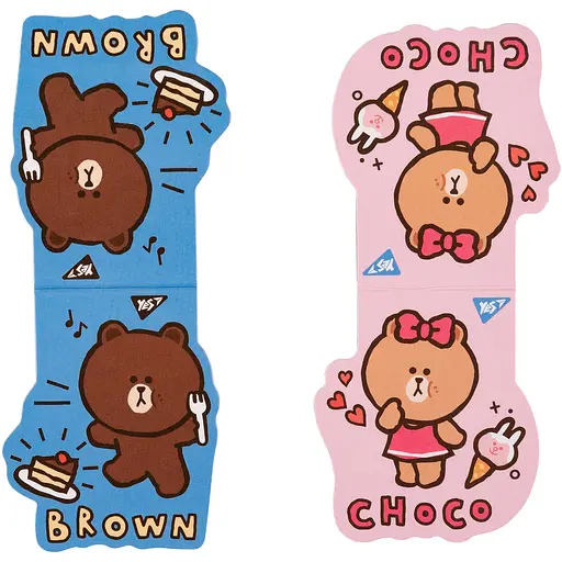 Набор магнитных закладок Yes Line Friends Brown and Choco 20 шт. (708106) - фото 3